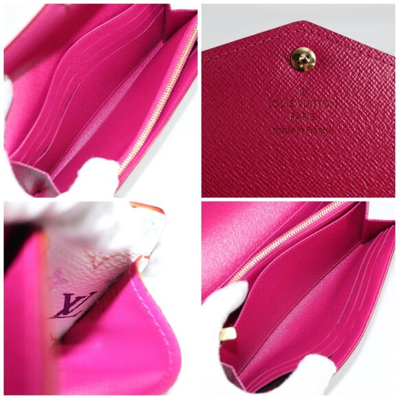 LOUIS VUITTON Multicolor Portefeuille Sarah Wallet White M60667 Auth 141191V - Picture 15 of 16